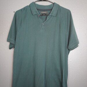 Banana Republic Mens Green Luxury Touch Slim Fit Collard Polo Shirt Size Large